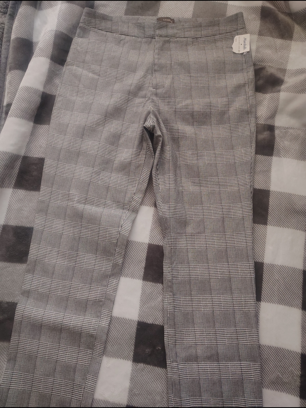 crosby. Gray Plaid Women's Trousers